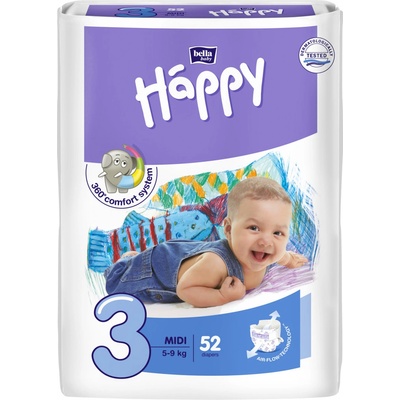 Bella Happy 3 Midi 5-9 kg 52 ks