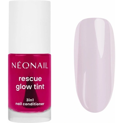 NEONAIL Rescue Glow Tint 3in1 Nail Conditioner ošetrujúci lak na nechty odtieň Glazed Raspberry 7.2 ml