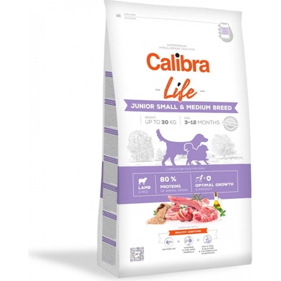 Calibra Dog Life Junior Small & Medium Breed Lamb 2,5 kg