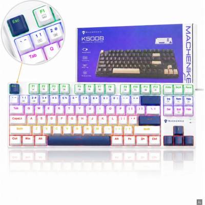 Machenike K500B-B87 Red Switch White
