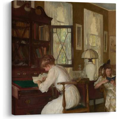 Obraz - Edmund Tarbell, Josephine and Mercie, reprodukcia, jednodielne 50x50 cm