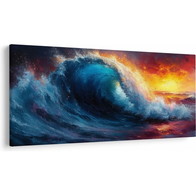 Obraz - Vlna v západu slnka, jednodielne 200x100 cm