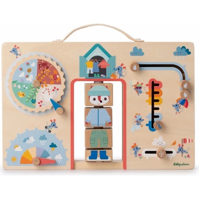 Lilliputiens Activity Board oblékáme se podle počasí liška Alice