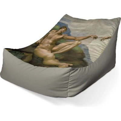 Sablio sedací vak lounge Stvoření Adama Michelangelo Buonarroti 80 x 95 x 50 cm