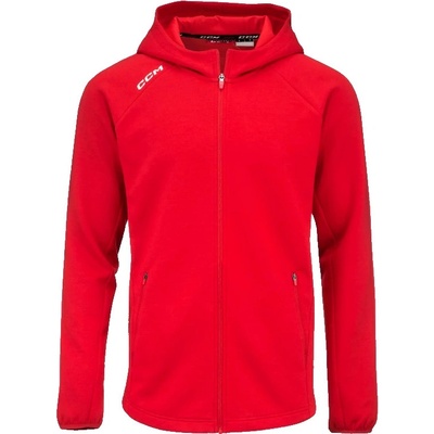 CCM mikina CCM Locker Room Full Zip Hoodie 2022 SR Senior červená