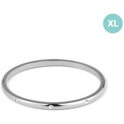 JVD Náramek z chirurgické oceli s čirými zirkony SSSB0094XI8BIXL