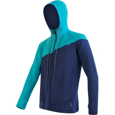 SENSOR TECNOSTRETCH mikina s kapucí deep blue/pagoda blue