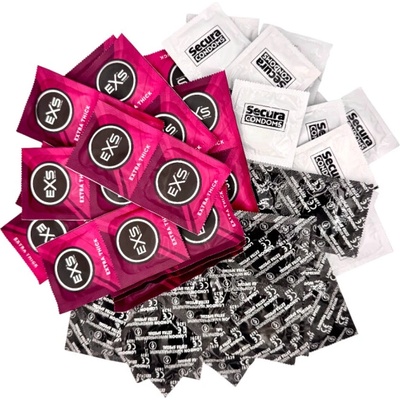 Sada zesílených kondomů Anal pack 72 ks + SE anální lubrikační gel 15ml + erekční kroužek