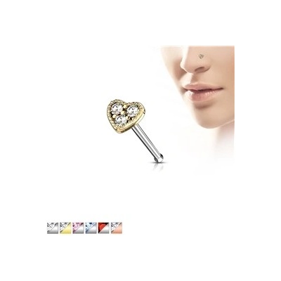 Piercingate Piercing do nosu srdíčko PNO00252
