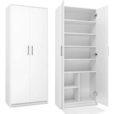 Topeshop Knihovna OLIV 2D bílá