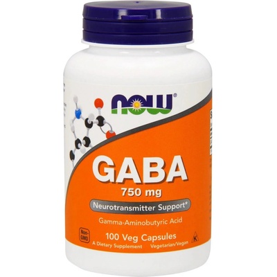 Now Foods Gaba 750 mg 100 rostlinných kapslí