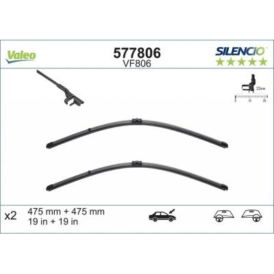 Valeo Silencio Flat Blade set 475+475 mm VA 577806