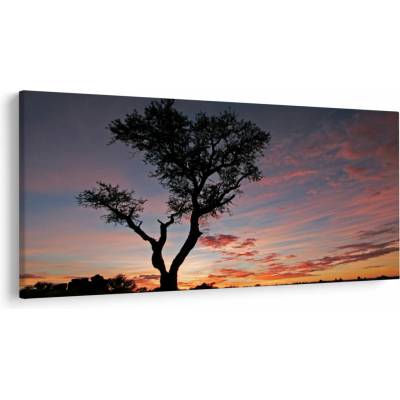 Obraz - Strom a červánky, jednodielne 200x100 cm