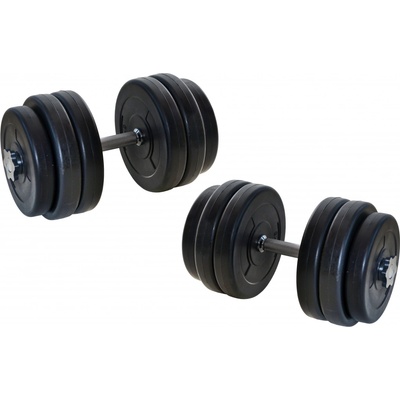 FitnessLine jednoruční nakládací činkový set kotouče s cementovou náplní 2 x 27,5 kg