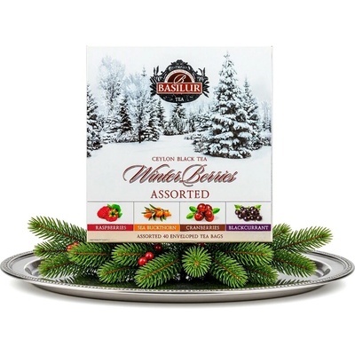 Basilur Winter Berries Assorted přebal gastro 40 ks