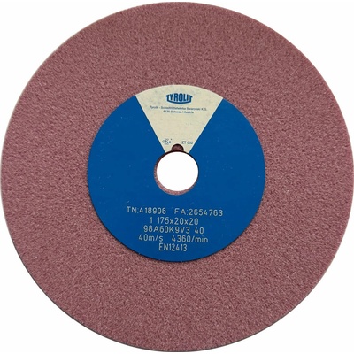 Tyrolit 98A60K9V40 Brúsny kotúč 175 x 20 x 20 mm 60 T418906