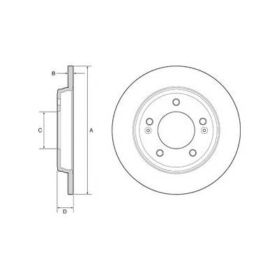 DELPHI Brzdový kotúč BG4964C
