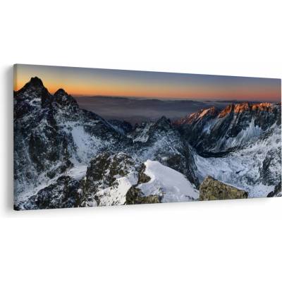 Obraz - Východ slnka v horách, jednodielne 200x100 cm