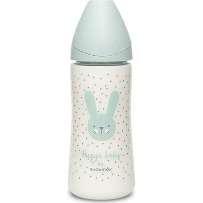 Suavinex Premium láhev na kaši Hygge vousky zelená 360ml