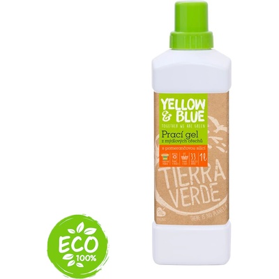 Tierra Verde prací gel z z mýdlových ořechů s pomerančovou silicí 1 l