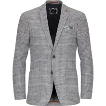 modré kárované sako Venti regular fit