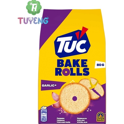 Tuc Bake Rolls slané krekry česnek 80 g