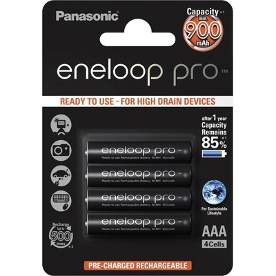 Panasonic Eneloop Pro AAA 930 mAh 4 ks BK-4HCDE-4BE