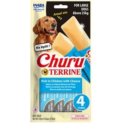 Churu Dog Terrine kuřecí se sýrem plemena L 4 x 54 g