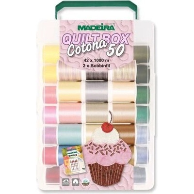 Vyšívací a quiltovací nitě Madeira Quilt box Cotona 50 (26x1000m+16x1000m)