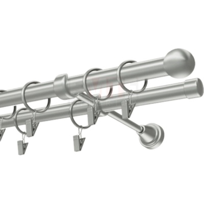 Karpol Garniža 19 mm Guľa strieborná dvojitá 150 - 600 cm