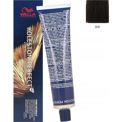 Wella Koleston Perfect ME+ profi barva na vlasy Přírodní tmavě hnědá 3-0 60 ml