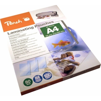 Peach Laminovací fólie A4, 80mic, 100ks PP580-02