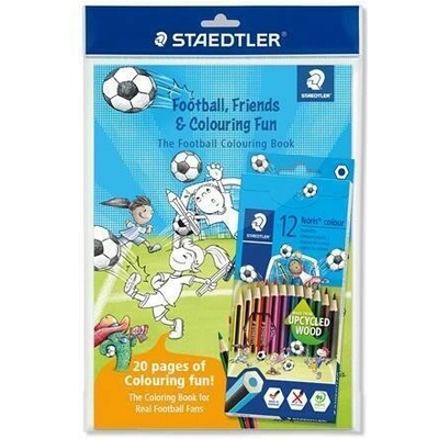 Staedtler Noris Colour šestihranné barevné pastelky 185 12 různých barev + omalovánka 185 SET1 TS185SET10