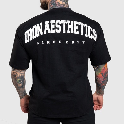 Iron Aesthetics Oversize triko College černá černé