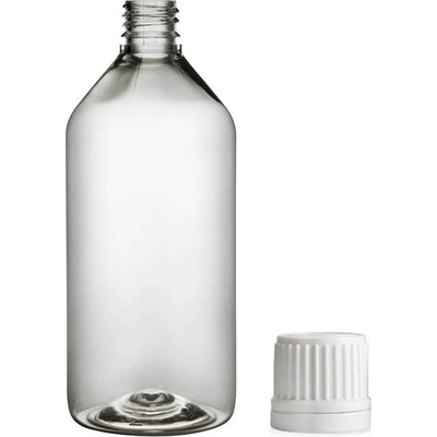 Via Plastová lékovka čirá s bílým víčkem 215 ml