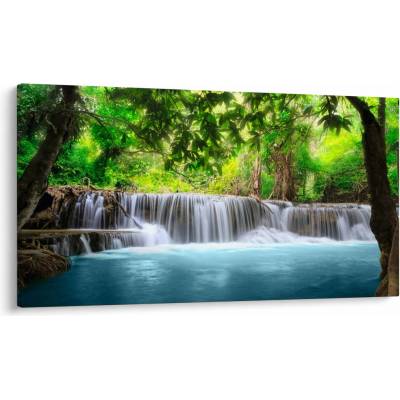 Obraz - modrý vodopád, jednodielne 120x70 cm