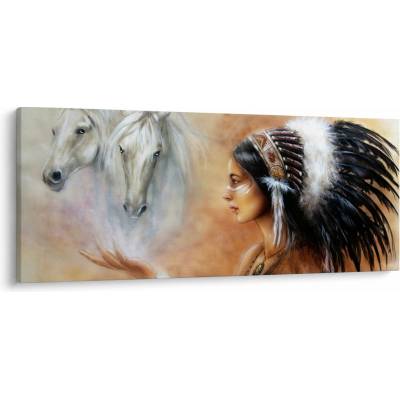 Obraz - Kouzla indiánů, jednodílný 120x50 cm