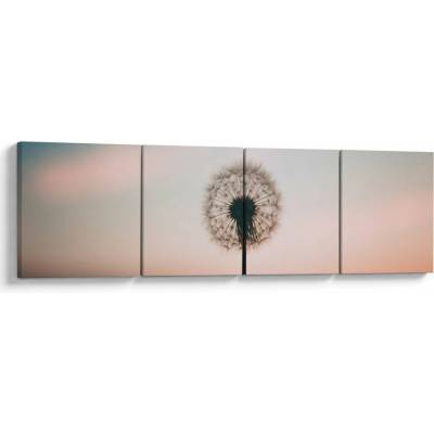 Obraz - Držím ťa, púpava, štvordielne 160x40 cm
