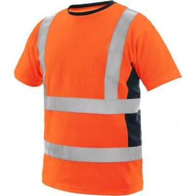 CXS tričko EXETER výstražné pánské 111302020593 Oranžová fluor/modrá M