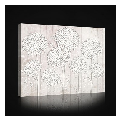 Obraz na plátne obdĺžník - OB0994 - Biele kvety 80cm x 60cm - O6