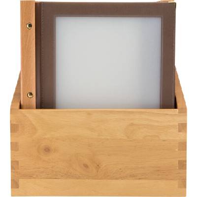 SECURIT Box s jedálenskými lístkami Wood Line - hnedá MC-BOX-WRA4-BR