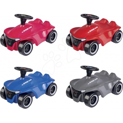 BIG Autíčko na pull back pohon Mini Bobby Car Neov červené modré šedé nebo růžové