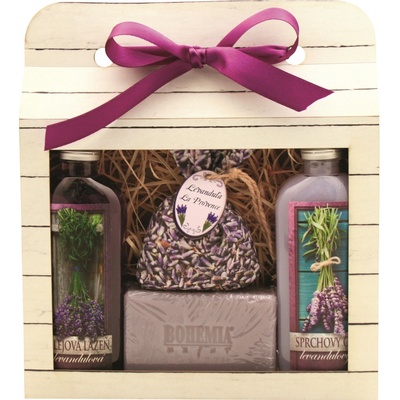 Bohemia Herbs Lavender La Provence sprchový gel 100 ml + Olejová lázeň 100 ml + mýdlo 100 g + bylinky levandule v sáčku dárková sada – Hledejceny.cz