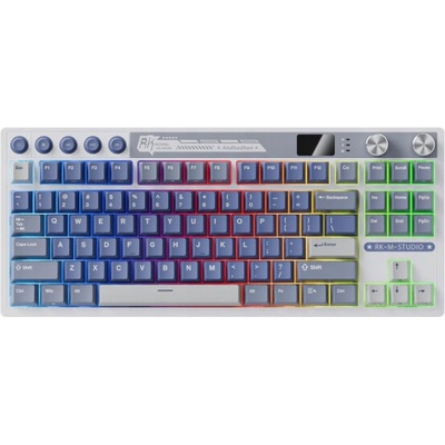Royal Kludge RK M87 Ocean Blue Cream Switch