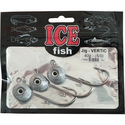 ICE fish Mořský Jig Vertic hlavička vel.8 60g 3 ks