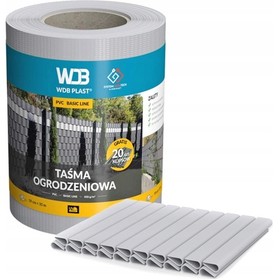Stínící panelové pásy WDB PLAST 62.050.7040 šedá 19 cm x 35 m