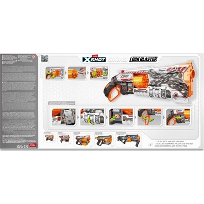 XShot Pistole na šipky Skins Lock Blaster - 16 šipek - 36606
