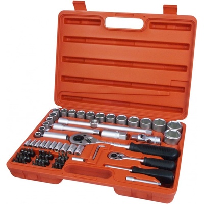 Extol Premium 61 52Gola sada nástrčných klíčů 75ks, 1/4" a 1/2"