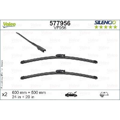 Valeo Silencio Flat Blade set 600+500 mm VA 577956