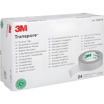 3M Transpore Papírová chirurgická páska 1,25 cm x 9,15 m 24 ks transparentní
